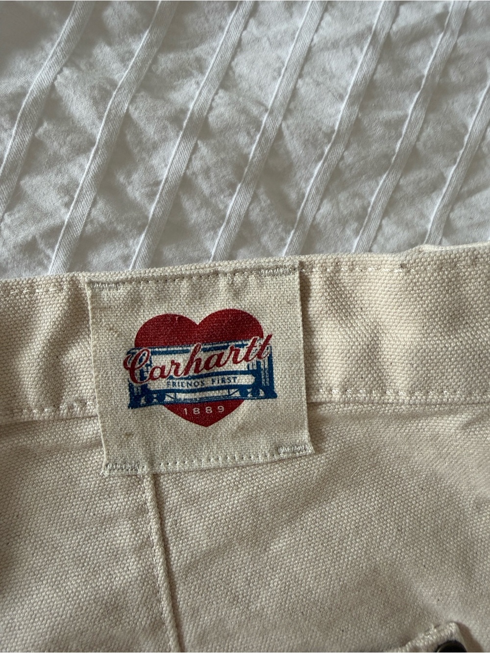 Carhartt Cream Straight-Leg Utility Pants - Picture 4 of 4